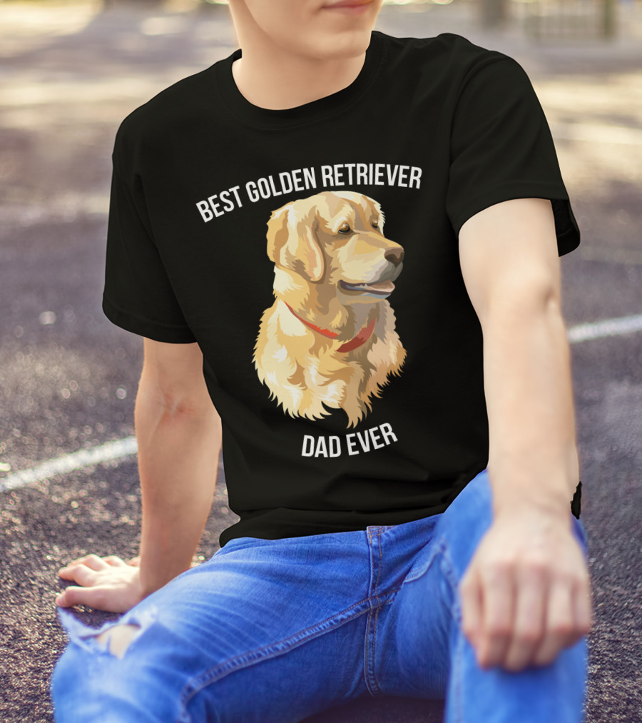BEST GOLDEN RETRIEVER DAD EVER Retriever Dog Mens77 T-Shirt