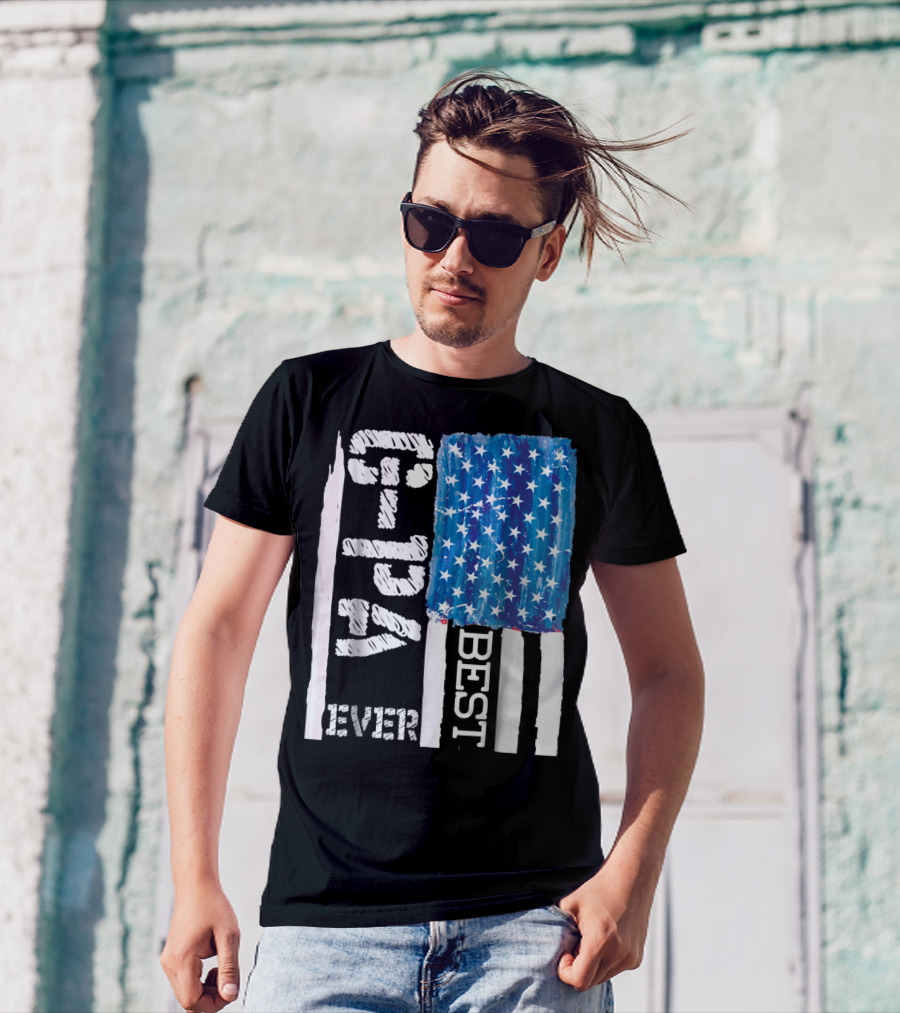 Best GPa Ever Distressed American Flag Best T-Shirt
