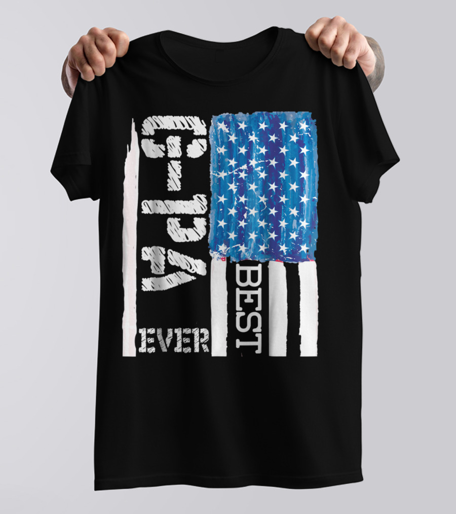 Best GPa Ever Distressed American Flag Best T-Shirt