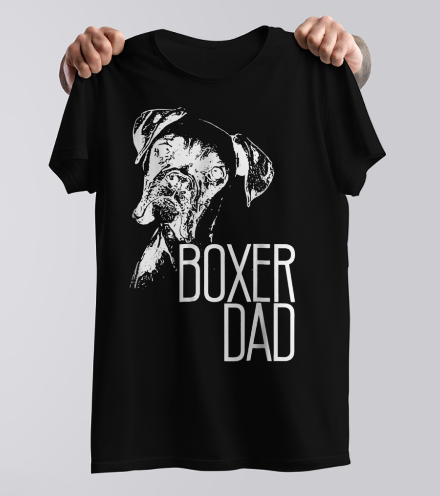 Boxer Dad Dog Face T-Shirt