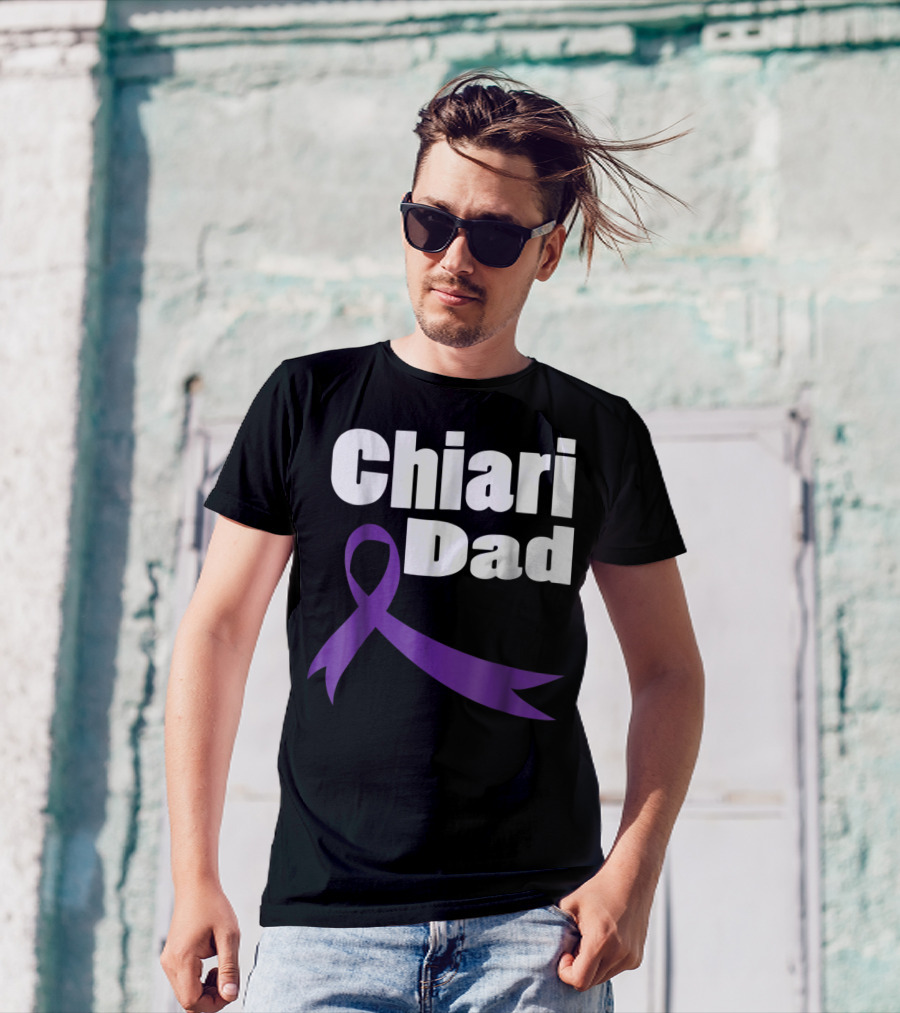 Chiari Malformation Dad Awareness Purple T-Shirt