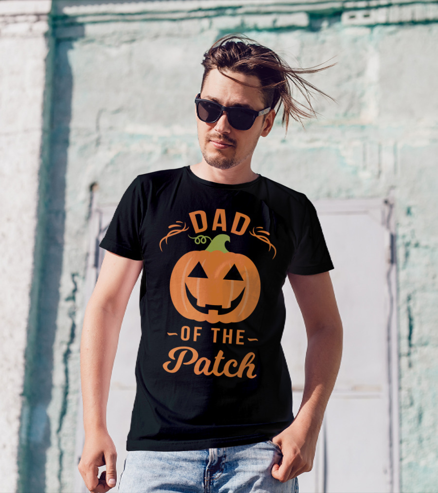 Dad Of The Patch Pumpkin Halloween Jack-O'-Lantern T-Shirt