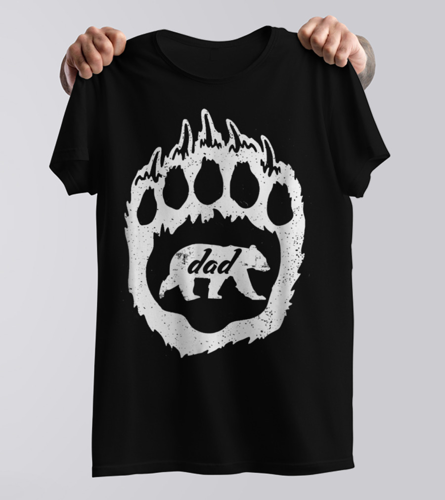 Dad Bear Paw52 Graphic With Bear T-Shirt