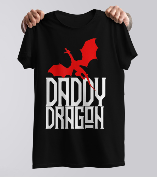 Daddy Dragon Red Matching Family Tribe Dad Father T-Shirt