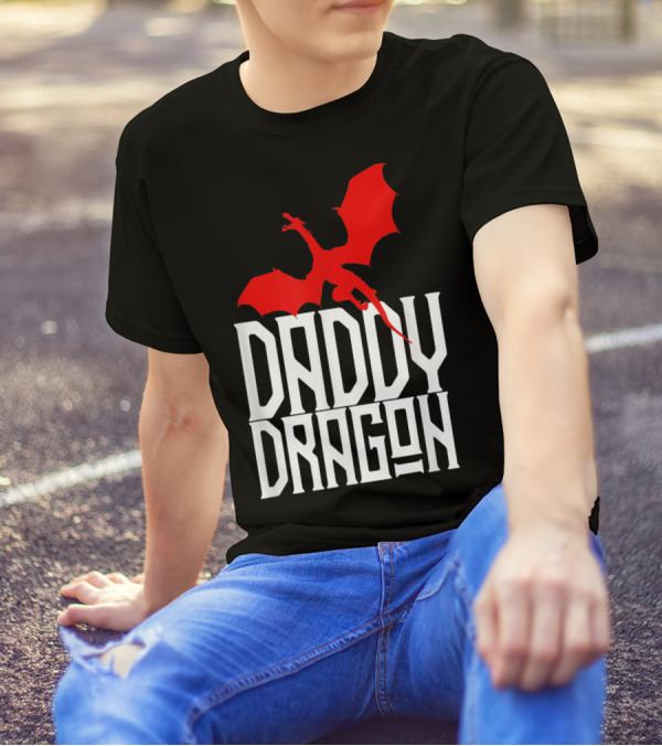 Daddy Dragon Red Matching Family Tribe Dad Father T-Shirt