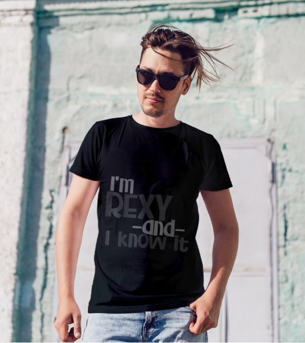 I'm Rexy And I Know It Dinosaur TRex Daddy Kids Dad Matching Son Daughter T-Shirt