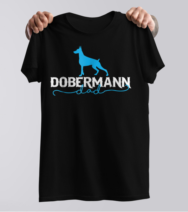 Dobermann Dad Blue T-Shirt