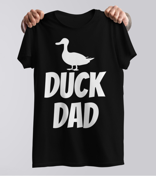 Duck Dad Funny Cute Duck Pet Black42 Duck Dad T-Shirt