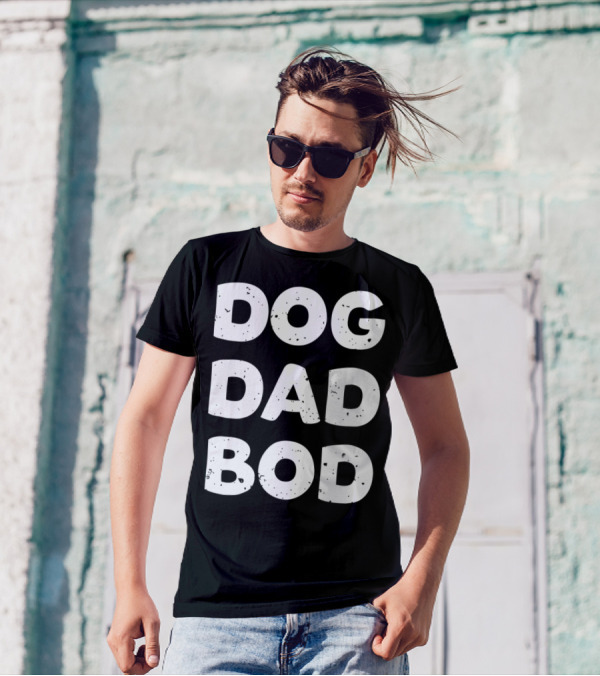 Dog Dad Bod Funny Mens14 T-Shirt