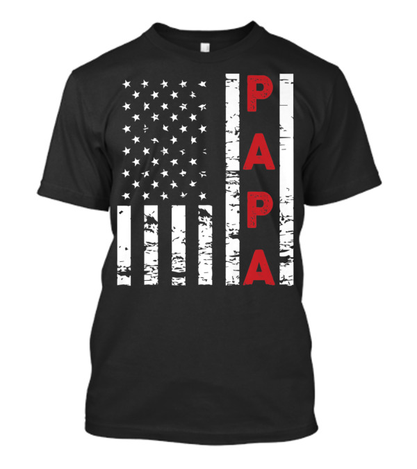 4th Of July USA Flag Papa Grandpa T-Shirt