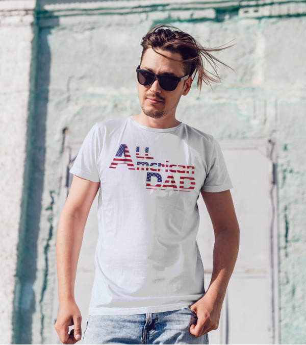 All American Dad Patriotic USA Flag Freedom Mens 61 T-Shirt