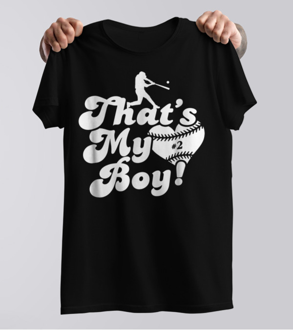That's My Boy Heart #2 Baseball Player T-Shirt
