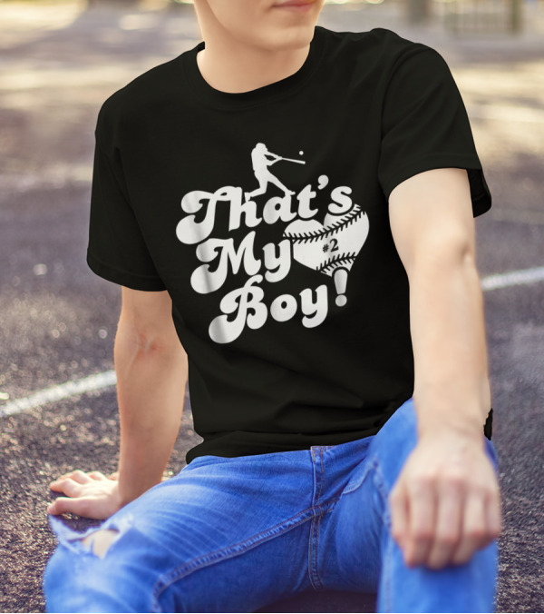 That's My Boy Heart #2 Baseball Player T-Shirt
