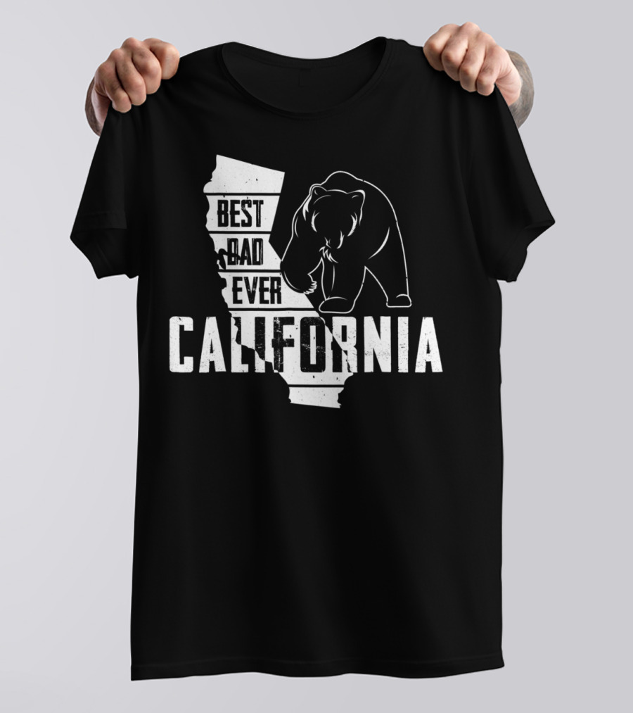 Best Dad Ever California Bear State Pride T-Shirt