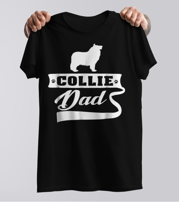 Collie Dad Dog Mens Animal Dogs T-Shirt
