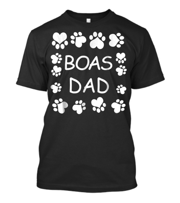 Boas Dad Paw Prints Christmas Birthday Lovers T-Shirt