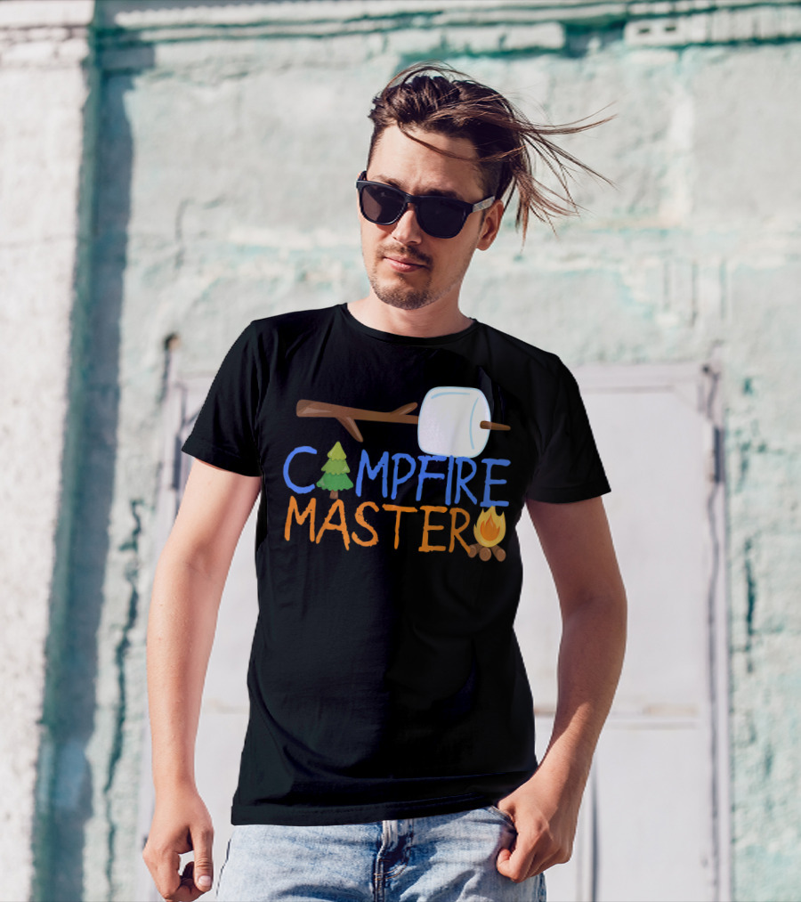 Campfire Master Dad Camping S'Mores Bonfire85 T-Shirt