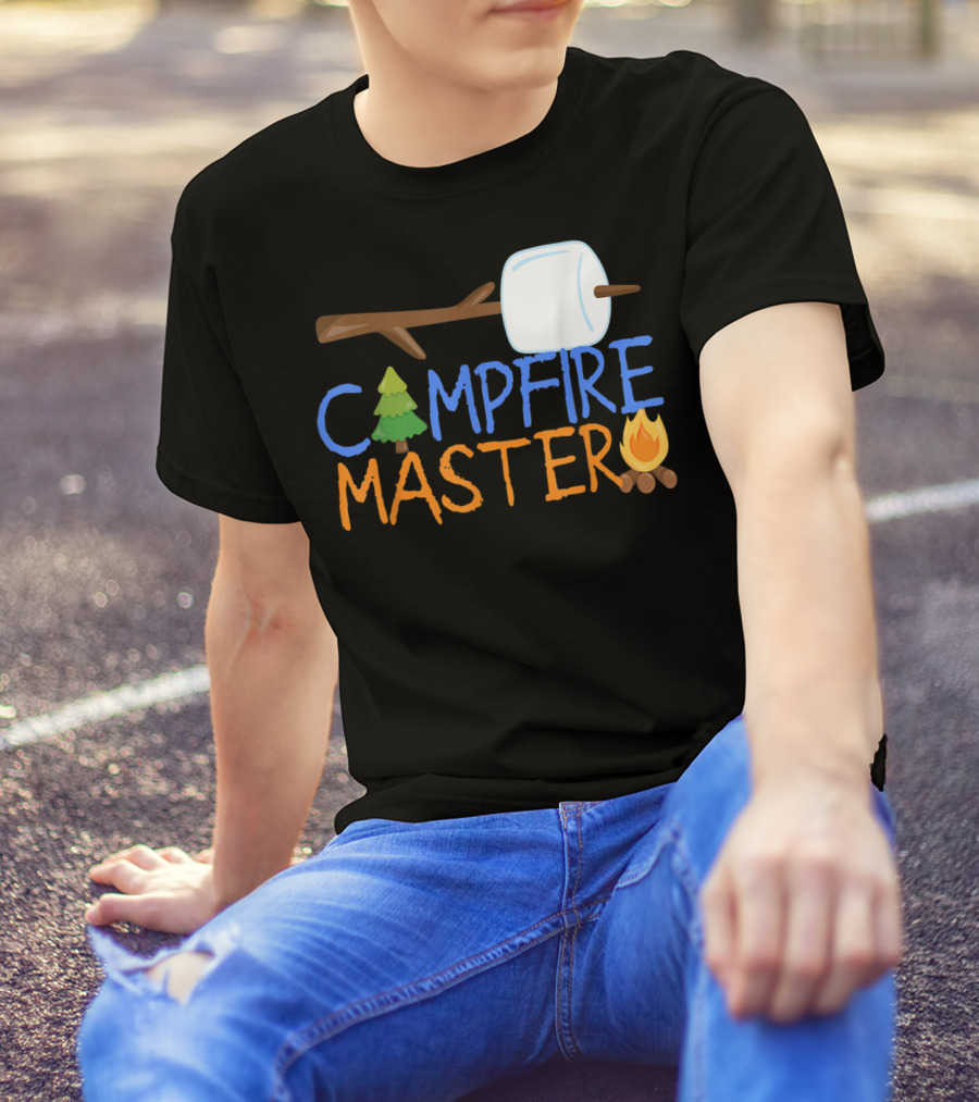 Campfire Master Dad Camping S'Mores Bonfire85 T-Shirt