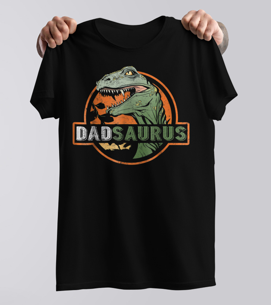 Dadsaurus Funny Rex Dad Saurus Dinosaur Men69 Jurassic Park T-Shirt