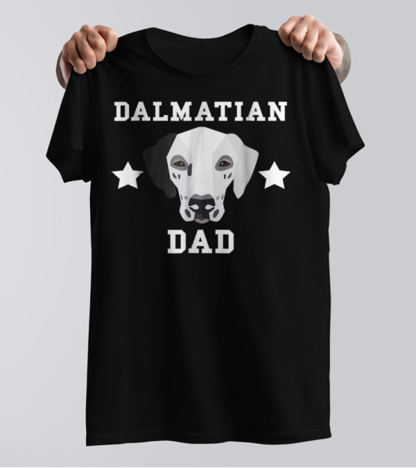 Dalmatian Dad Dog Owner Mens Dalmatian Dad With Stars T-Shirt