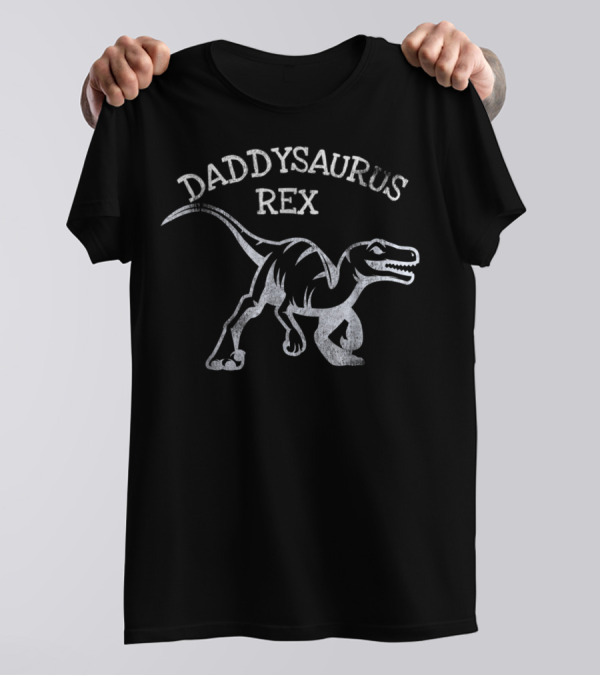 Daddysaurus Rex Dad Dino Gender Reveal Pregnancy Announcement T-Shirt