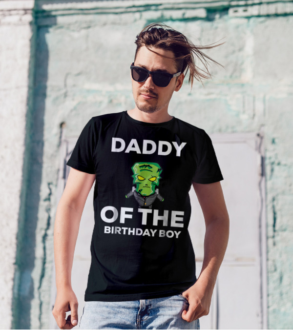 Daddy Of The Birthday Boy Frankenstein Horror T-Shirt
