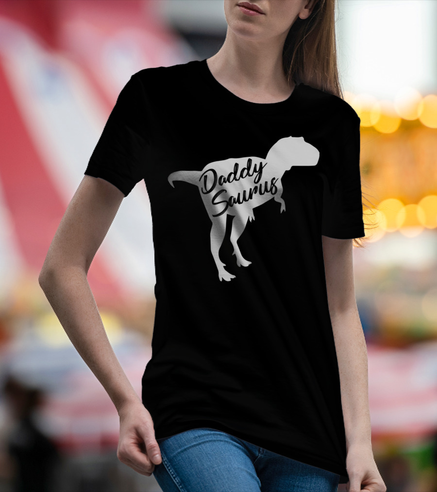 Daddy Saurus Rex By Paparex Amazing Dad52 Dinosaur T-Shirt
