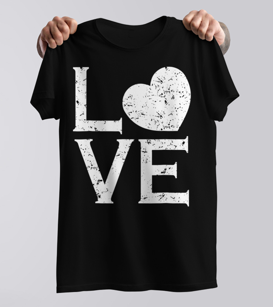 Love Heart Baseball Sports Vintage T-Shirt