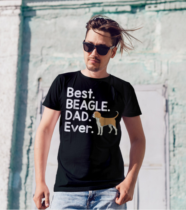 Best Beagle Dad Ever Pet Dog Lover Dad Ever T-Shirt