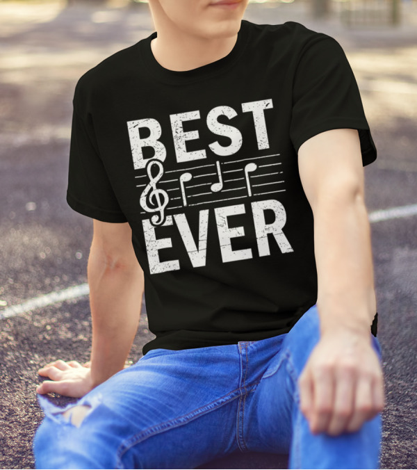Best Ever Treble Clef Music Notes T-Shirt