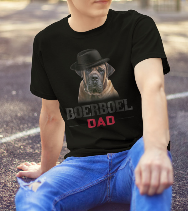 Boerboel Dad Hat Wearing Dog Lovers T-Shirt