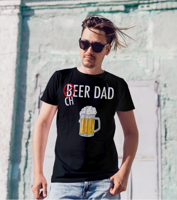 Cheer Dad Beer Cheerleader Father Family Funny T-Shirt