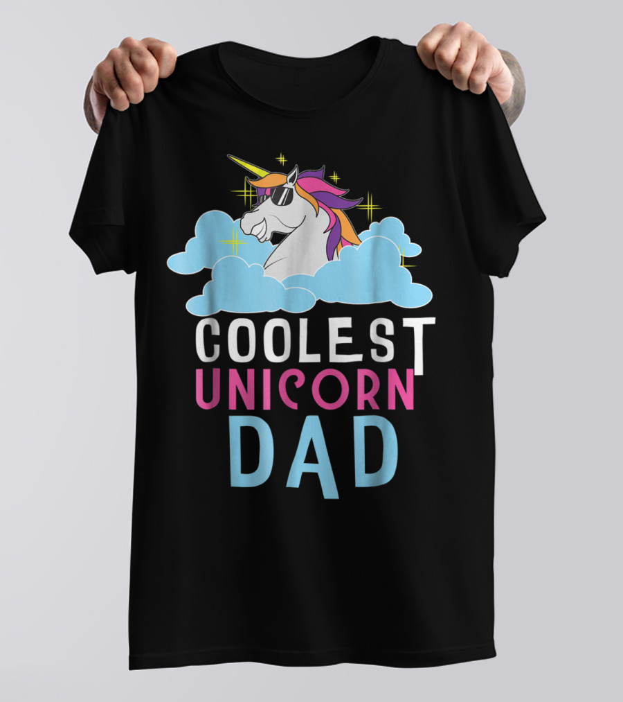 Coolest Unicorn Dad Father Parent Magical T-Shirt