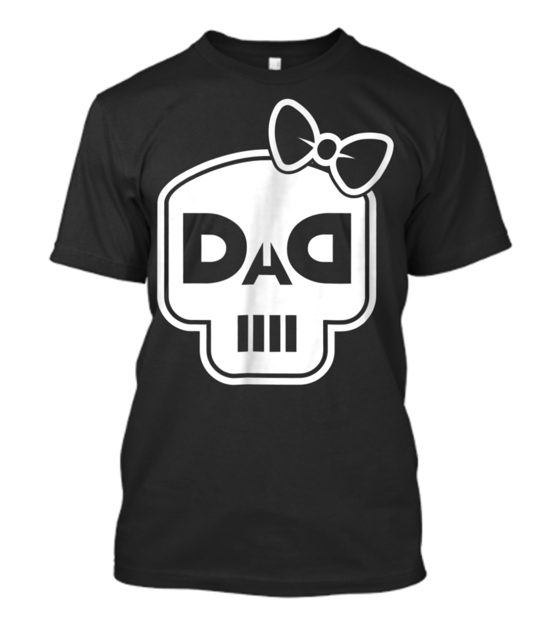 DAD White Skull Bow Rap Merch59 T-Shirt