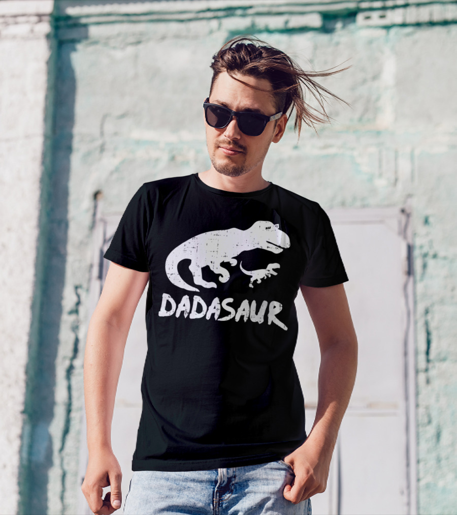 Dadasaur Funny TRex Dinosaur Dad Dadasaurus T-Shirt