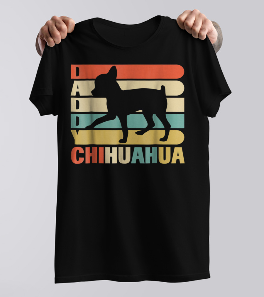 Daddy Chihuahua Vintage Love Dog80 Retro T-Shirt