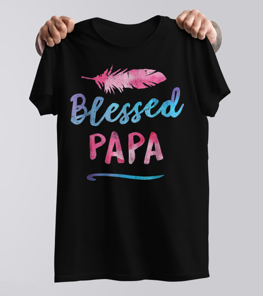 Blessed Papa Feather T-Shirt
