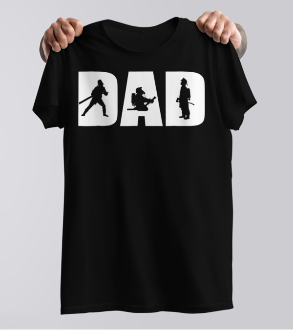 Dad Firefighter Family Legend Hero T-Shirt