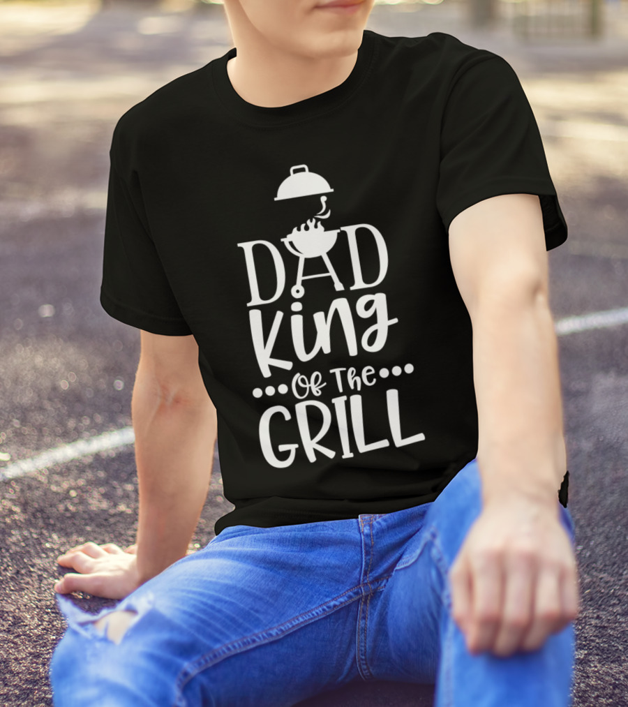 Dad King Of The Grill BBQ Master Grilling Chef T-Shirt