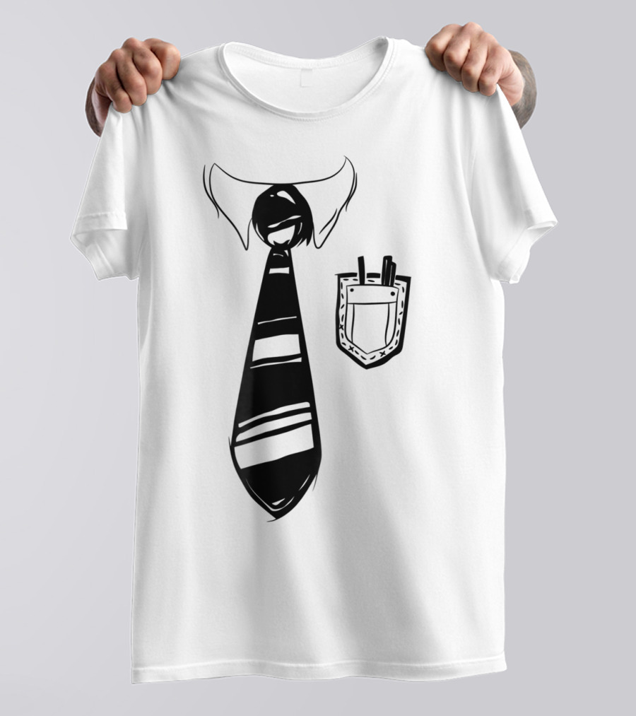 Dad Bod Tie Office Work Blue Collar Worker Cubicle T-Shirt