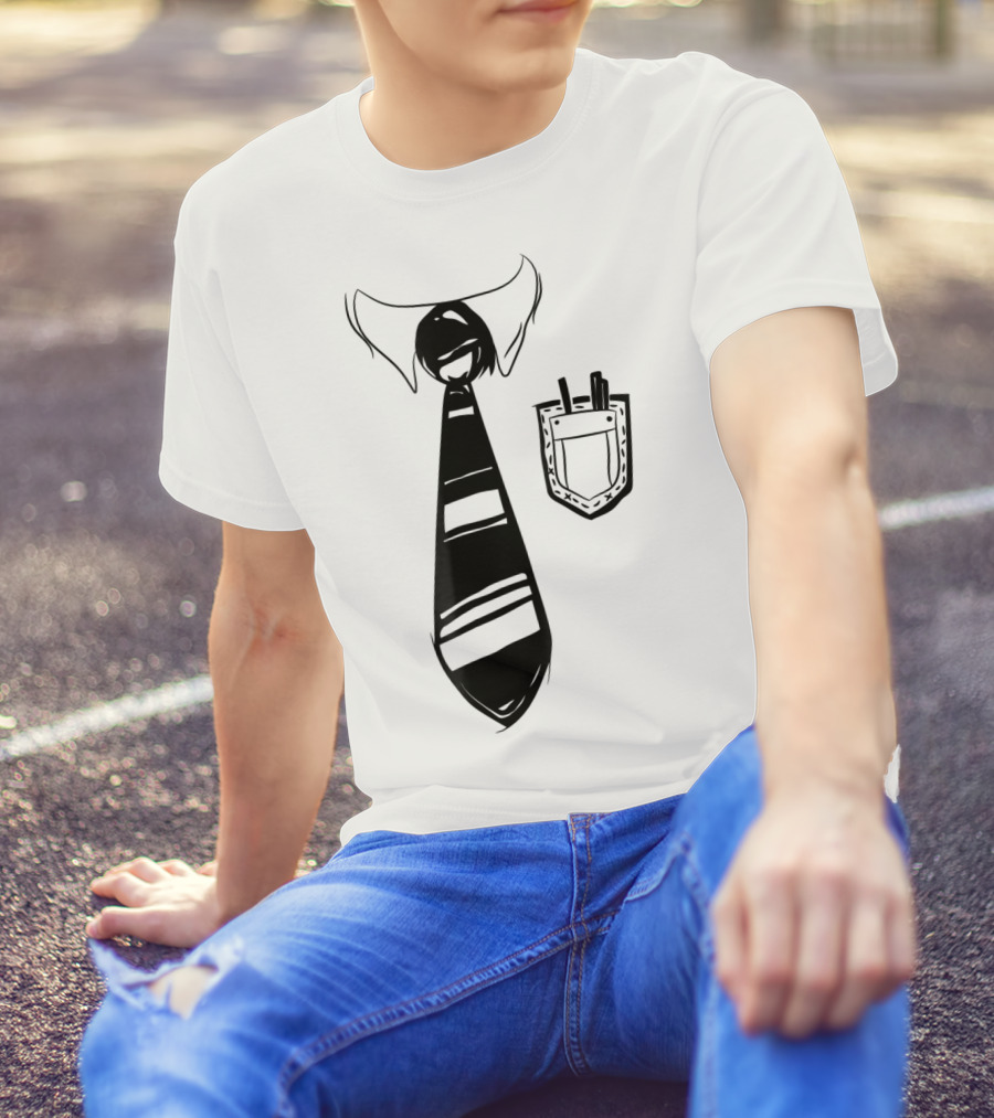 Dad Bod Tie Office Work Blue Collar Worker Cubicle T-Shirt