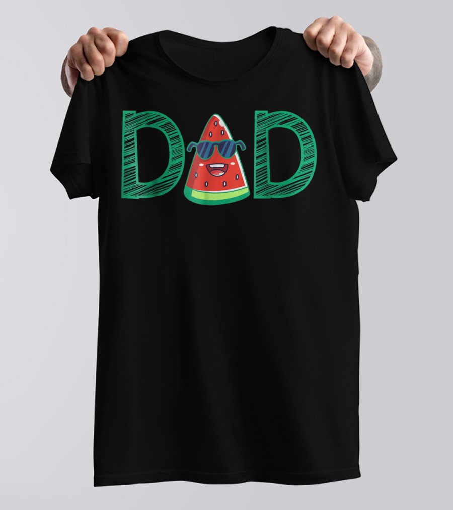 Cool Dad Watermelon Funny Summer Melon Fruit T-Shirt