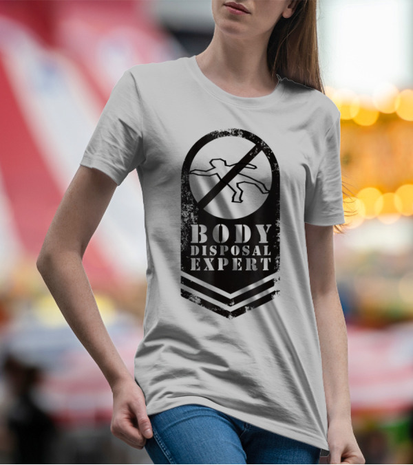 Angry Protective Dad Body Disposal Expert Iconic Shield T-Shirt