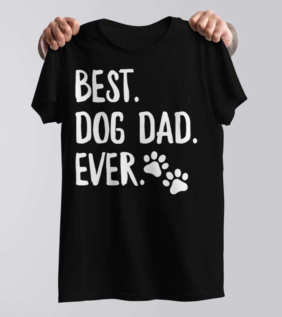 Best Dog Dad Ever Fun Daddy Doodle Premium Dark85 Paws T-Shirt