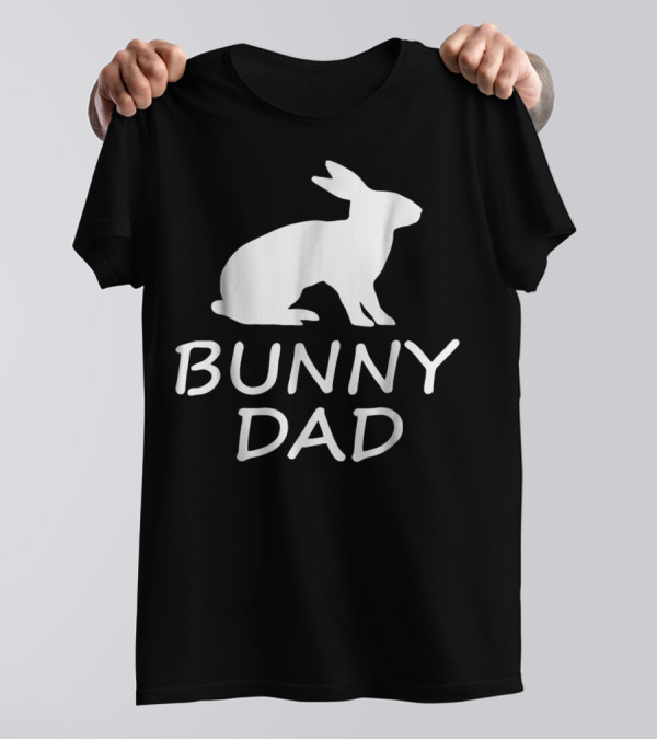 Bunny Dad Rabbit Silhouette Father's Humor Dy54 T-Shirt