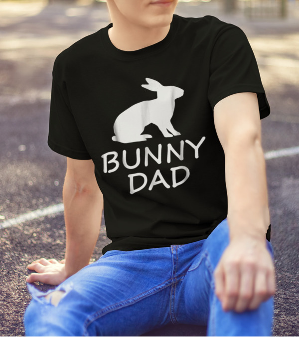 Bunny Dad Rabbit Silhouette Father's Humor Dy54 T-Shirt