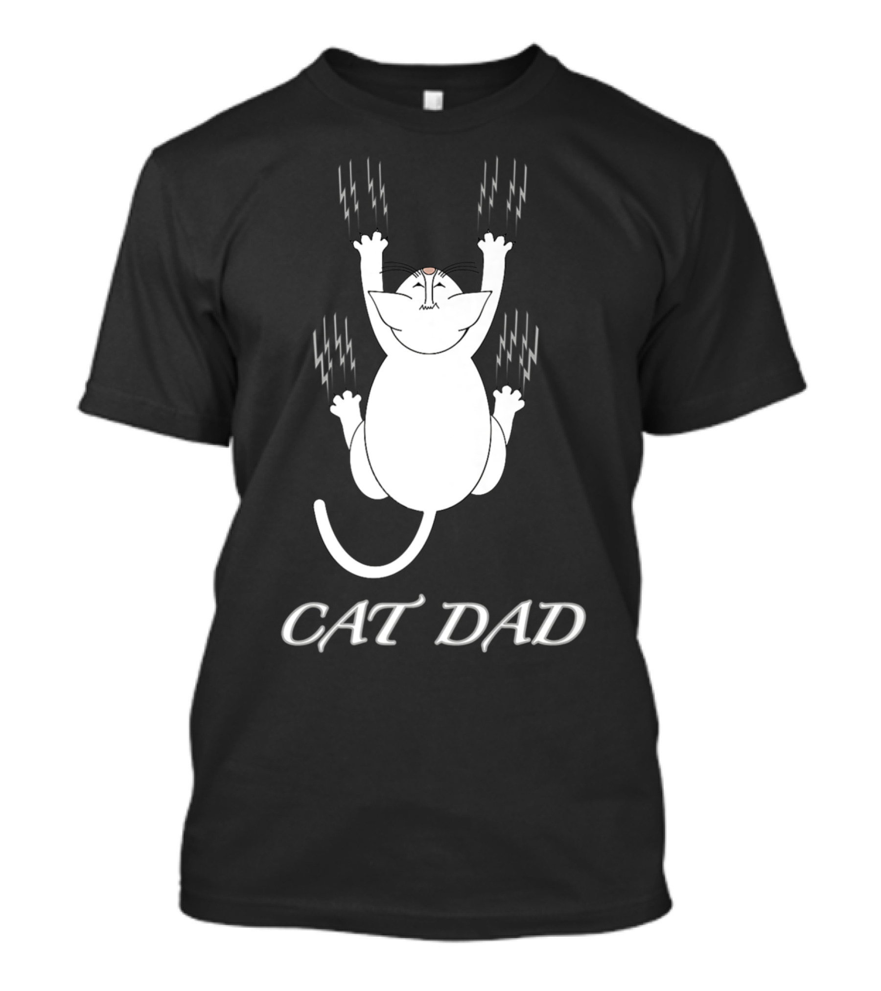 Cat Dad Perfect Funny For Cat Lovers Unique Clawing T-Shirt