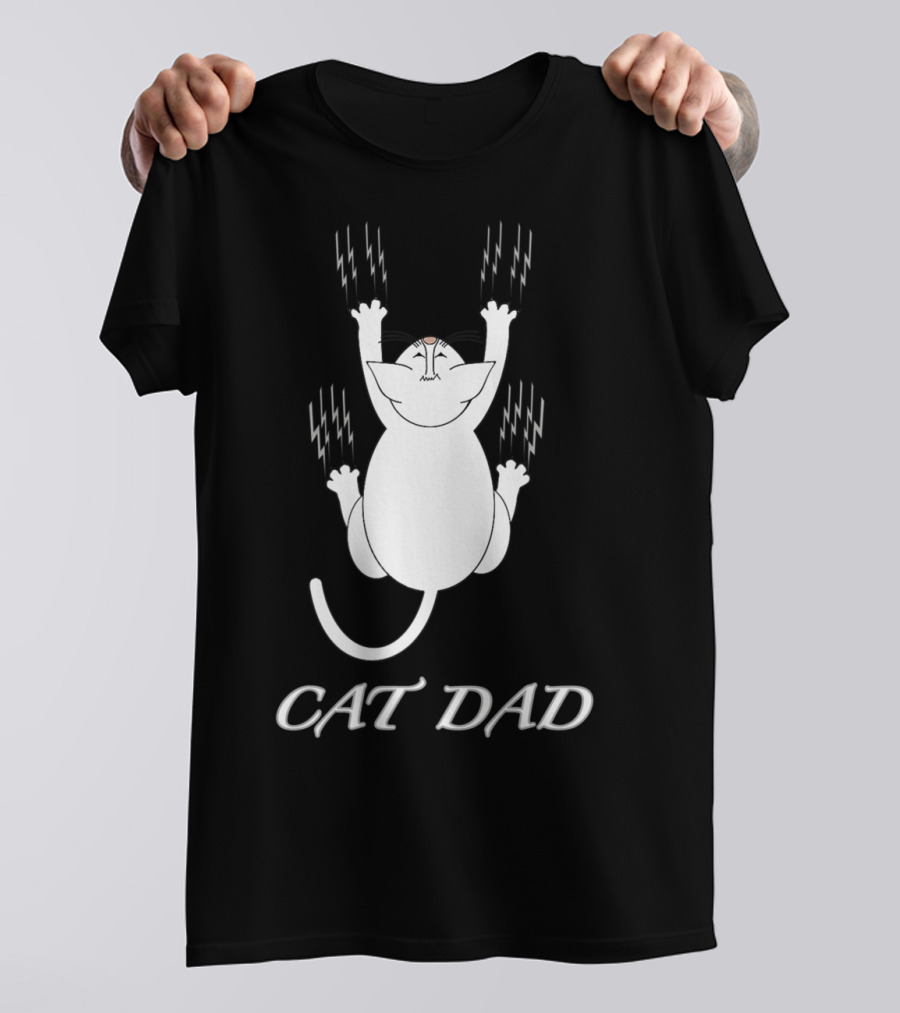 Cat Dad Perfect Funny For Cat Lovers Unique Clawing T-Shirt