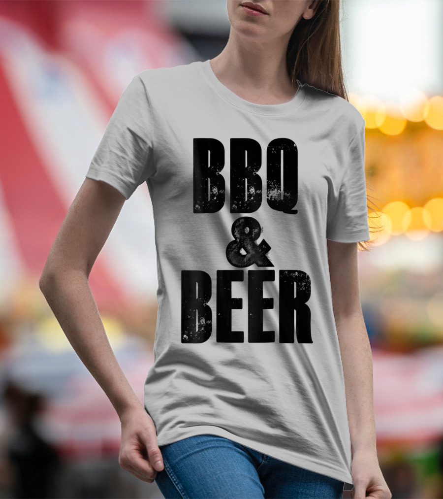 BBQ And Beer Dad Father Papa Husband BBQ And Beer T-Shirt