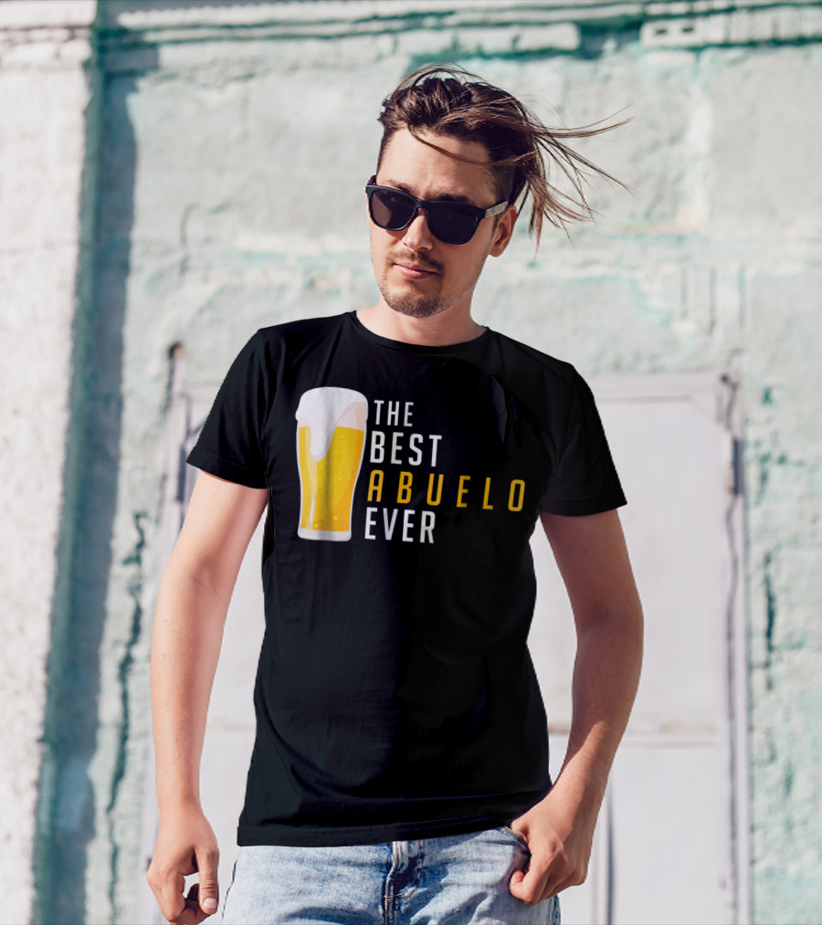 The Best Abuelo Ever Beer Glass T-Shirt